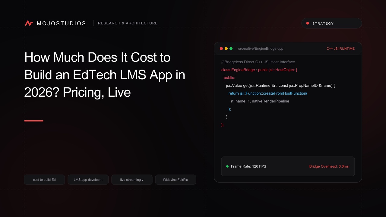 How Much Does It Cost to Build an EdTech LMS App in 2026? Pricing, Live Streaming & DRM Video