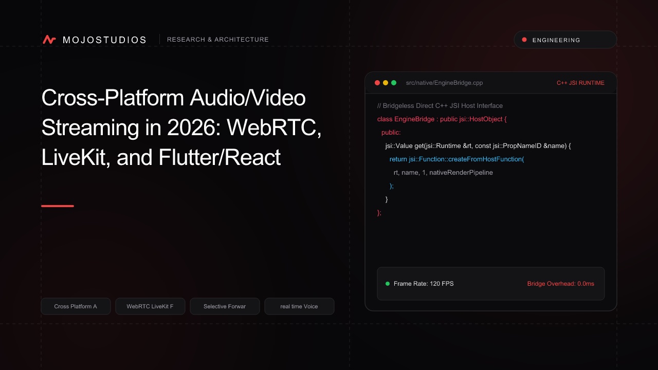 Cross-Platform Audio/Video Streaming in 2026: WebRTC, LiveKit, and Flutter/React Native