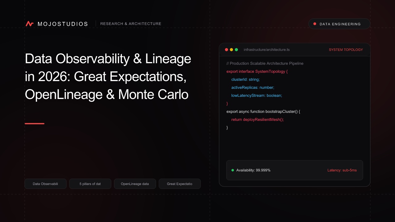 Data Observability & Lineage in 2026: Great Expectations, OpenLineage & Monte Carlo