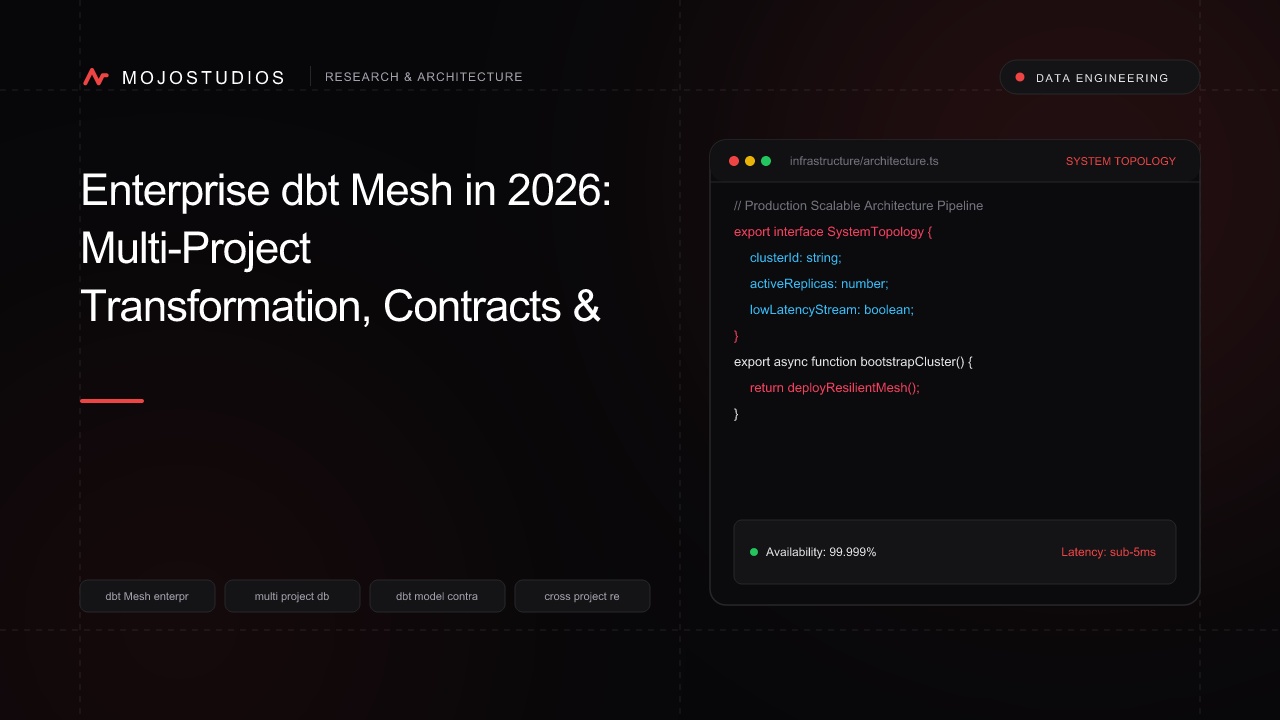 Enterprise dbt Mesh in 2026: Multi-Project Transformation, Contracts & Governance