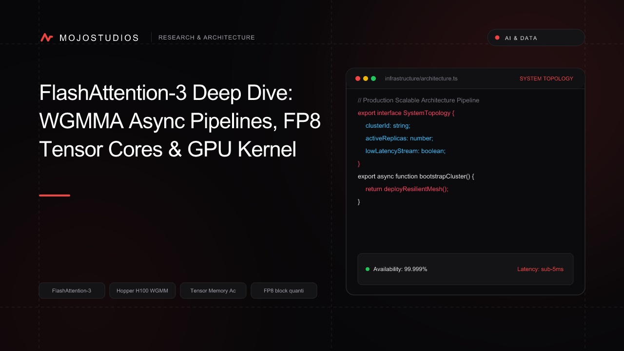 FlashAttention-3 Deep Dive: WGMMA Async Pipelines, FP8 Tensor Cores & GPU Kernel Optimization in 2026