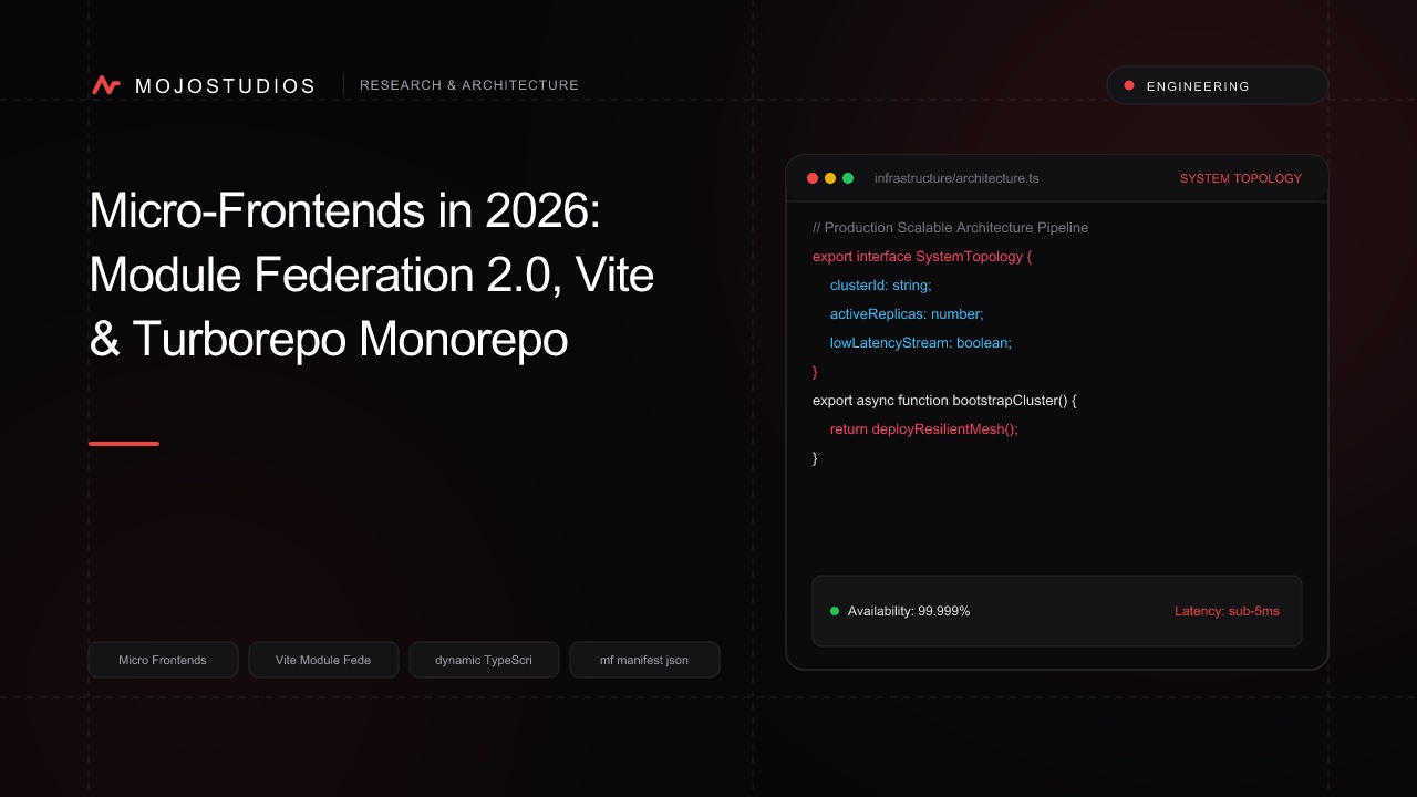Micro-Frontends in 2026: Module Federation 2.0, Vite & Turborepo Monorepo Architecture