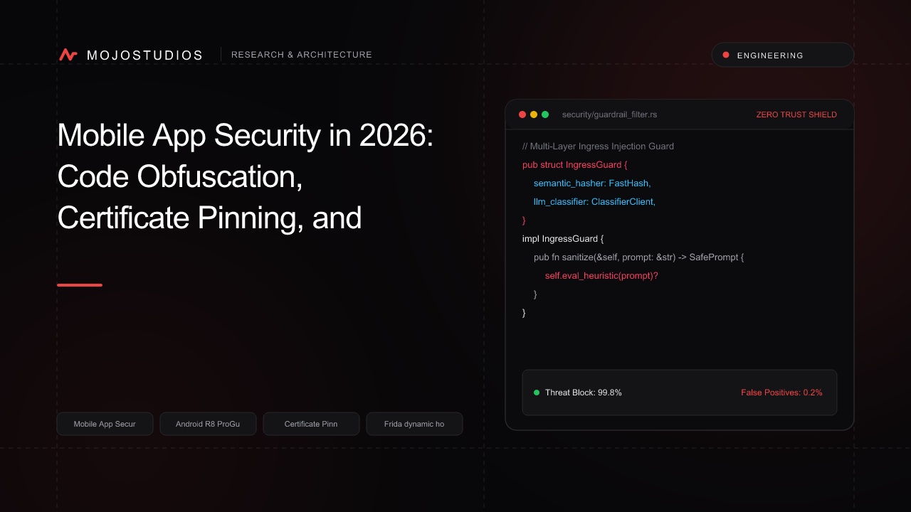 Mobile App Security in 2026: Code Obfuscation, Certificate Pinning, and Jailbreak/Root Detection