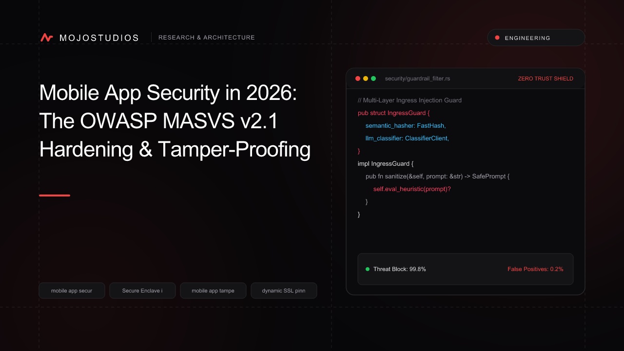 Mobile App Security in 2026: The OWASP MASVS v2.1 Hardening & Tamper-Proofing Guide