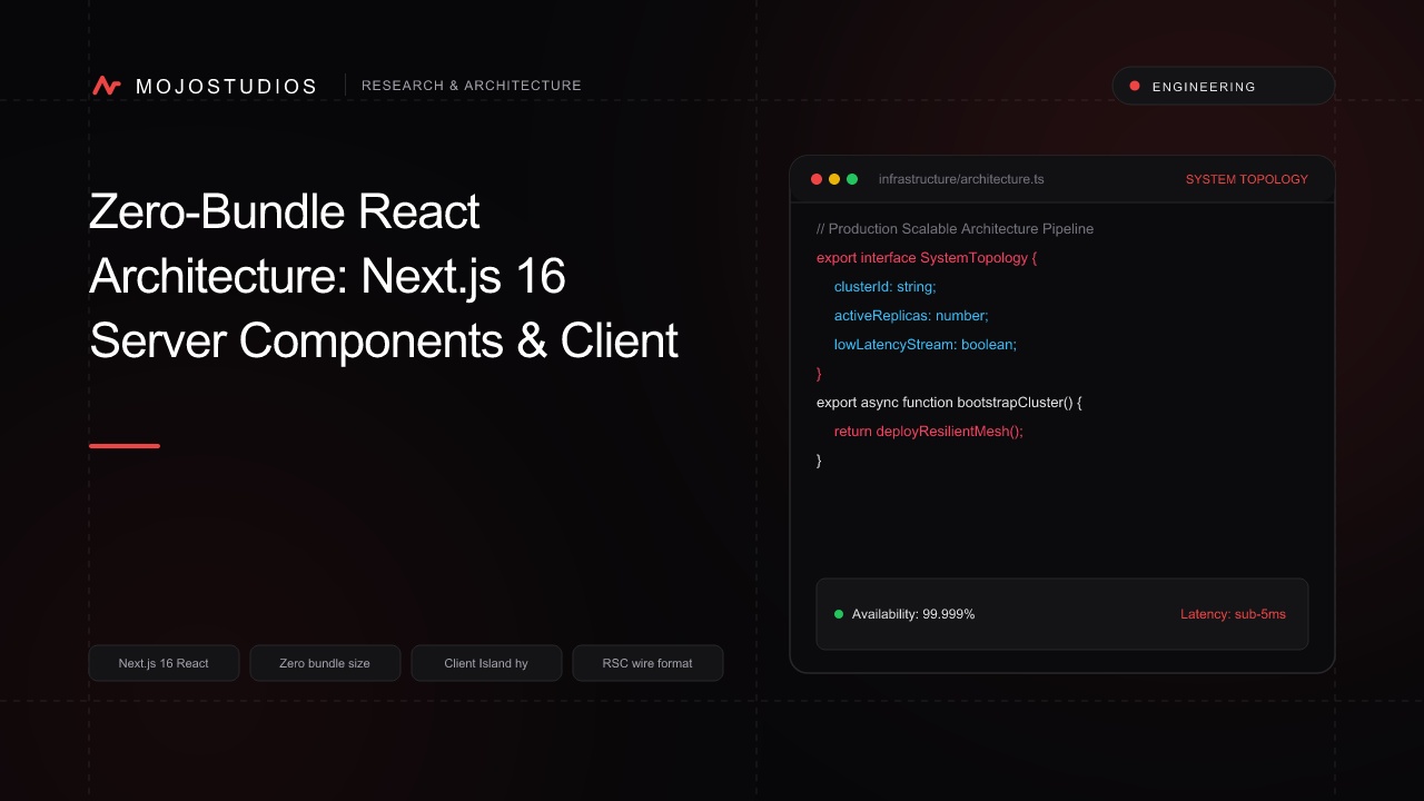 Zero-Bundle React Architecture: Next.js 16 Server Components & Client Island Hydration in 2026