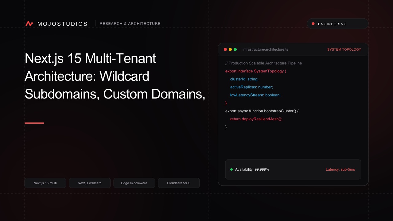Next.js 15 Multi-Tenant Architecture: Wildcard Subdomains, Custom Domains, and Edge Rewrites