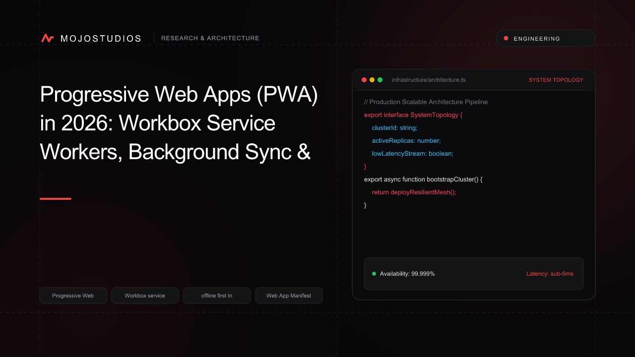 Progressive Web Apps (PWA) in 2026: Workbox Service Workers, Background Sync & Offline Web