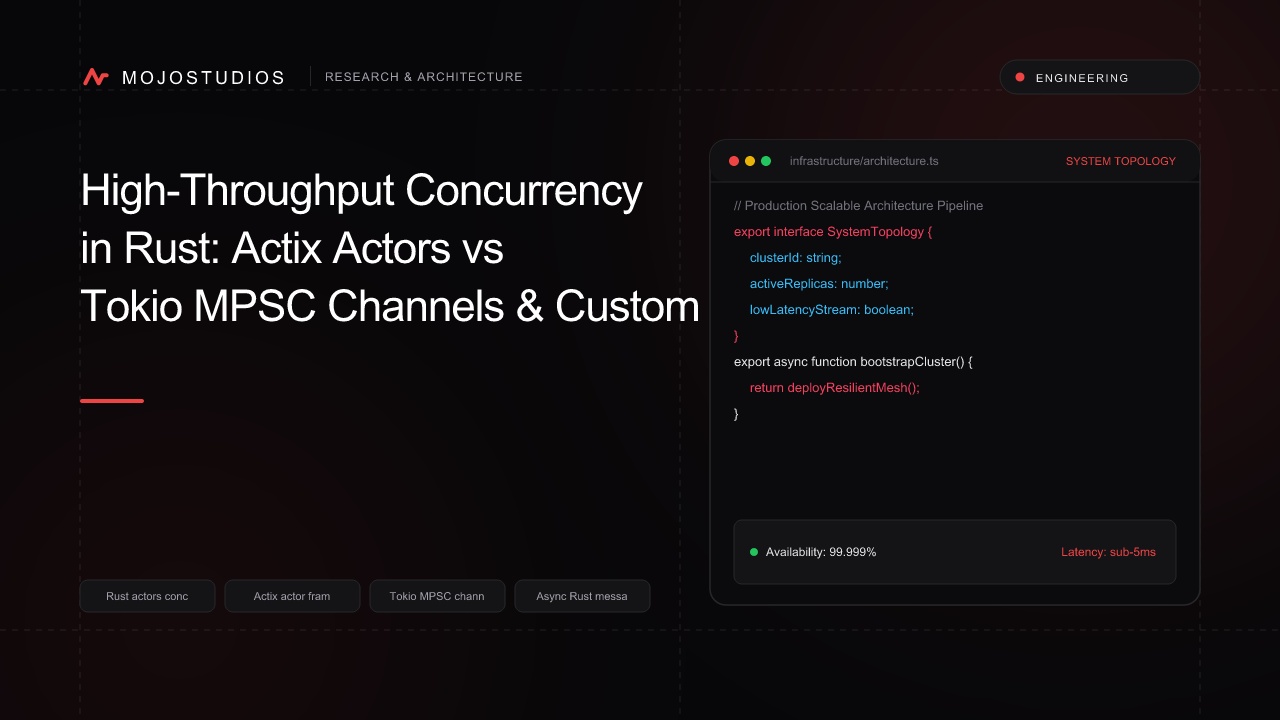 High-Throughput Concurrency in Rust: Actix Actors vs Tokio MPSC Channels & Custom Actor Primitives in 2026