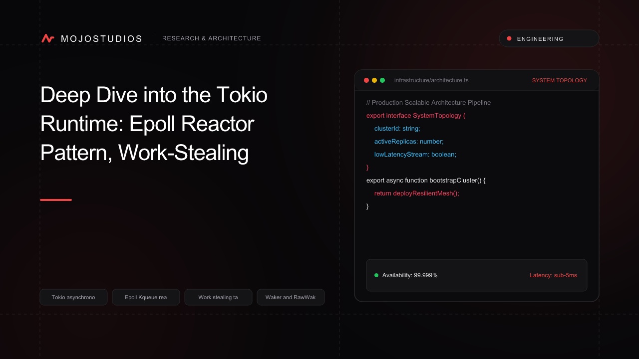 Deep Dive into the Tokio Runtime: Epoll Reactor Pattern, Work-Stealing Schedulers & Cooperative Task Yielding in 2026