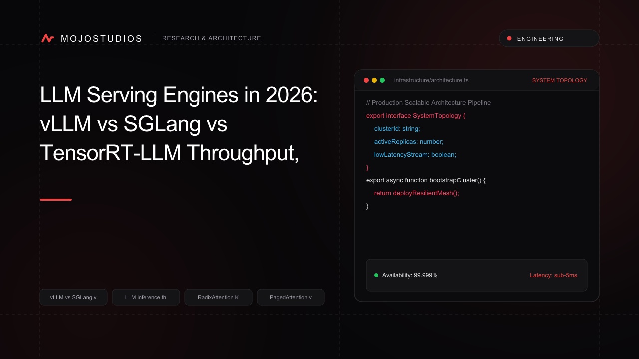LLM Serving Engines in 2026: vLLM vs SGLang vs TensorRT-LLM Throughput, RadixAttention & Latency Benchmarks