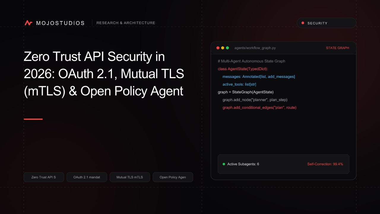 Zero Trust API Security in 2026: OAuth 2.1, Mutual TLS (mTLS) & Open Policy Agent