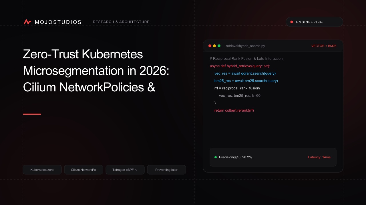 Zero-Trust Kubernetes Microsegmentation in 2026: Cilium NetworkPolicies & Tetragon Runtime Security